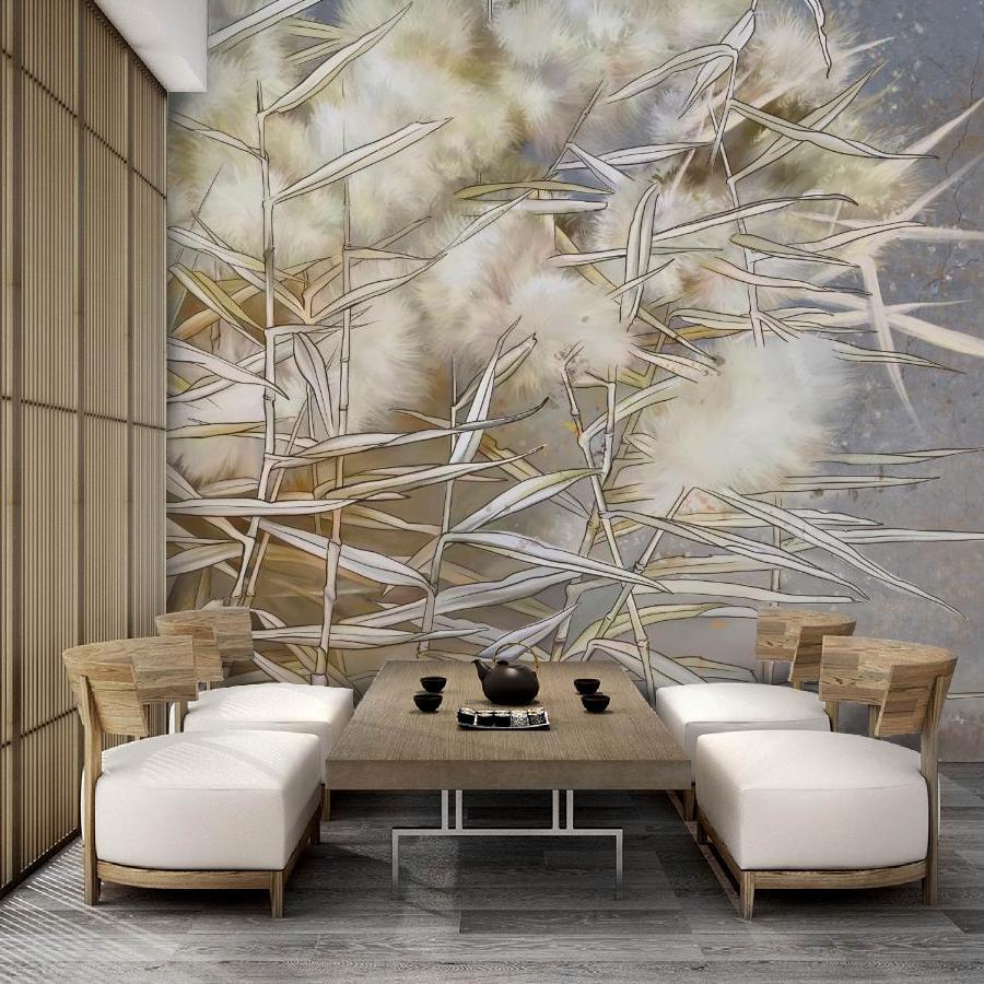 фотообои белый камыш 10-956