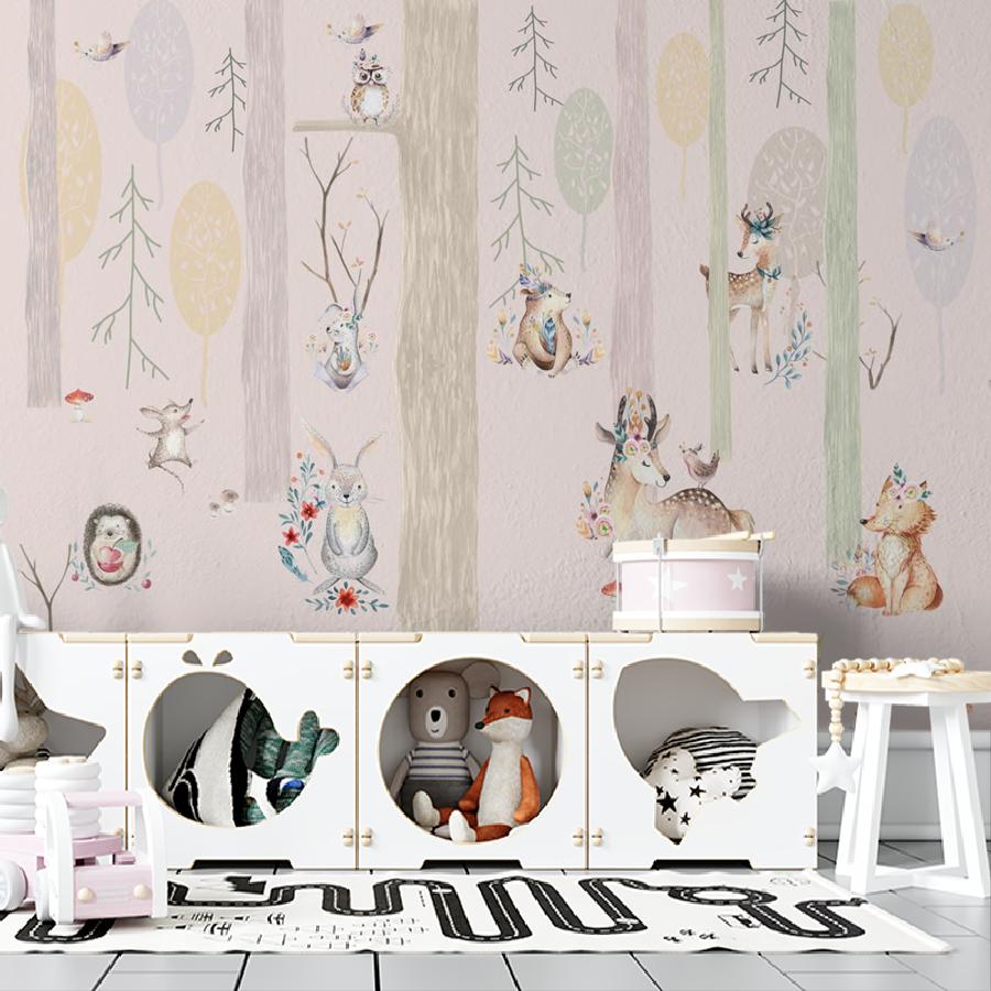 фотообои милые зверята в лесу 14-148