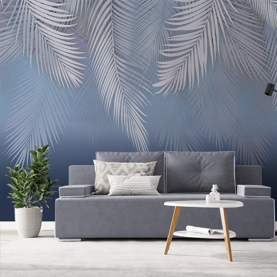 фотообои 3д ботаника на голубом фоне 14-199