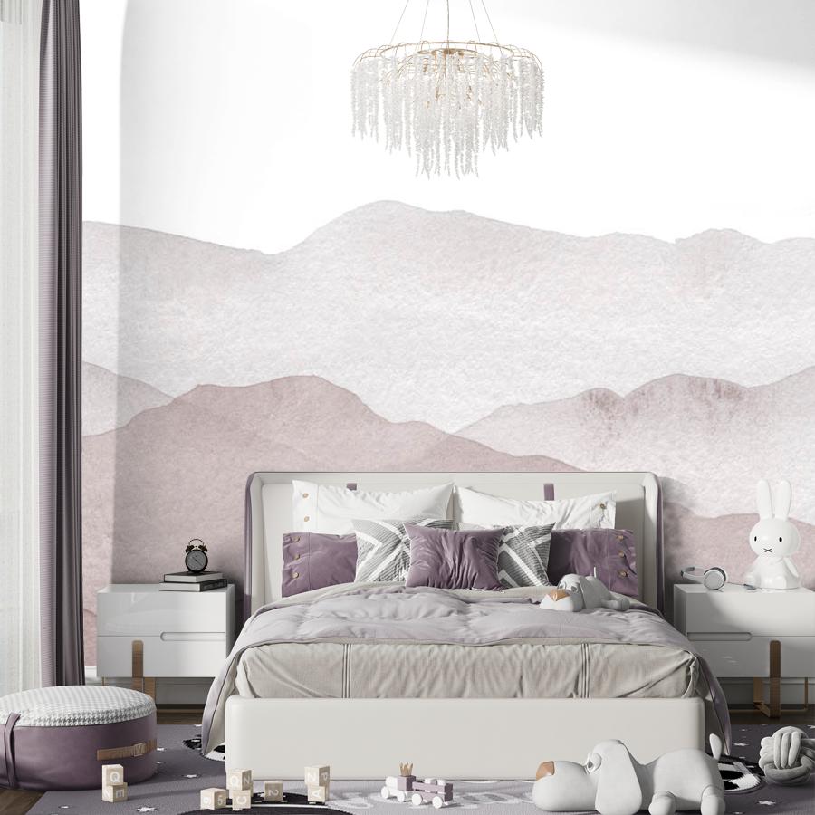 фотообои розовые холмы в тумане 9-1375 фотообои розовые холмы в тумане 9-1375