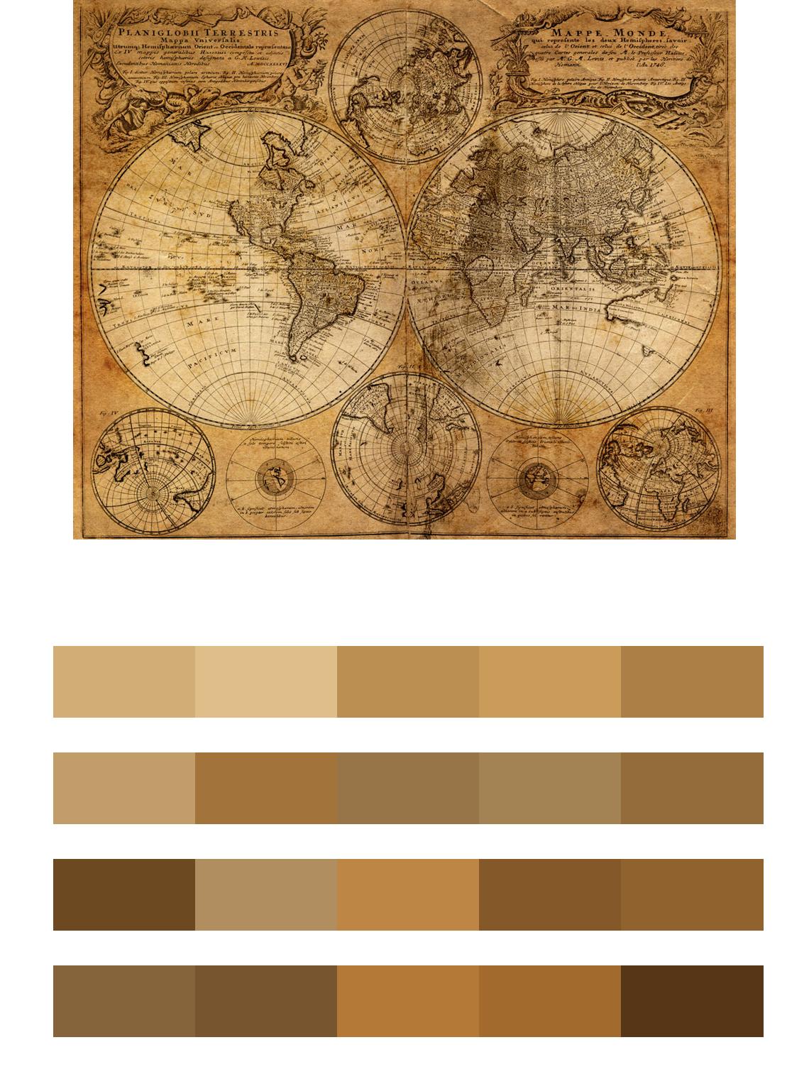 Карта в коричневом цвете цвета