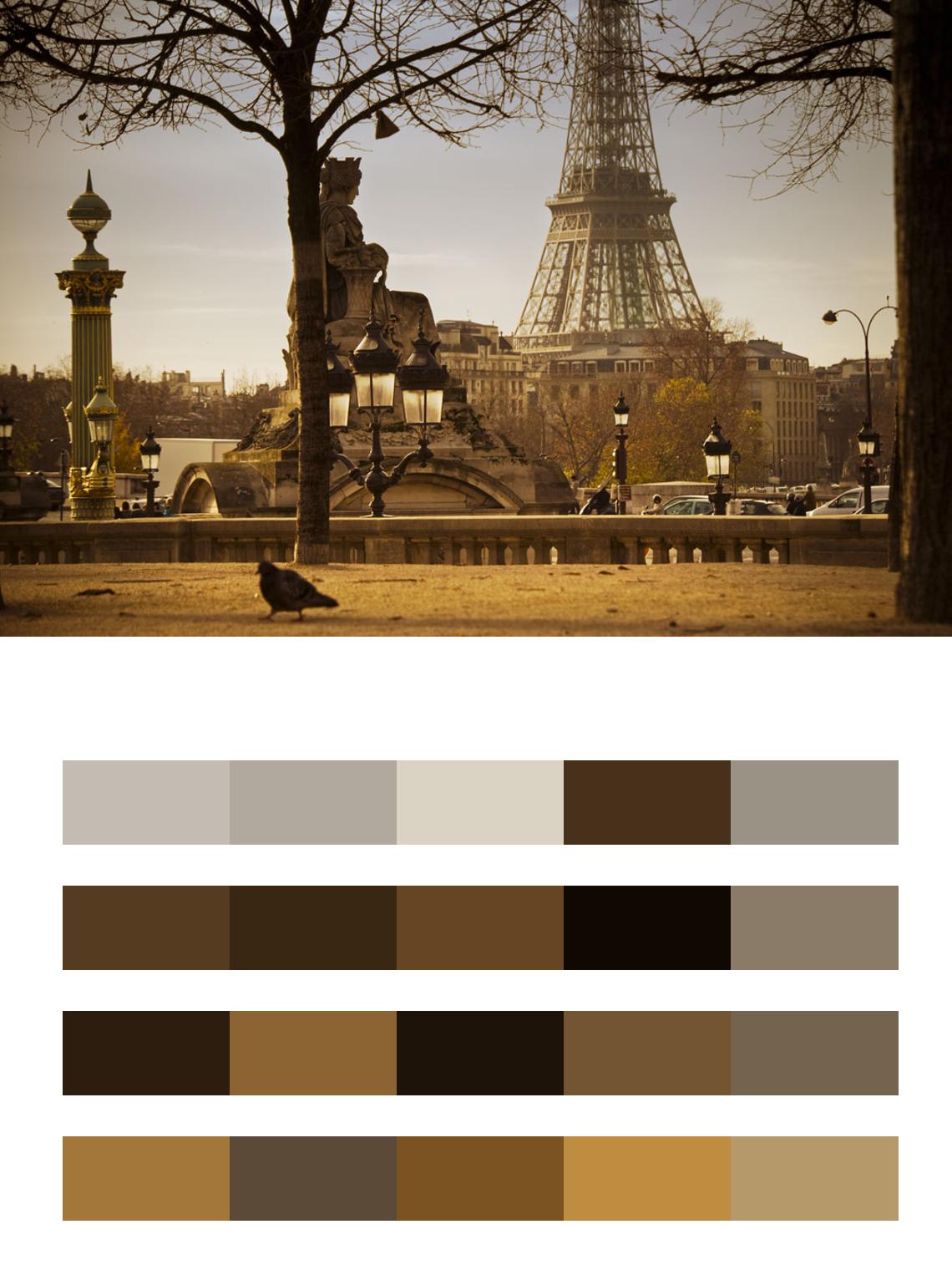 Парк Парижа цвета