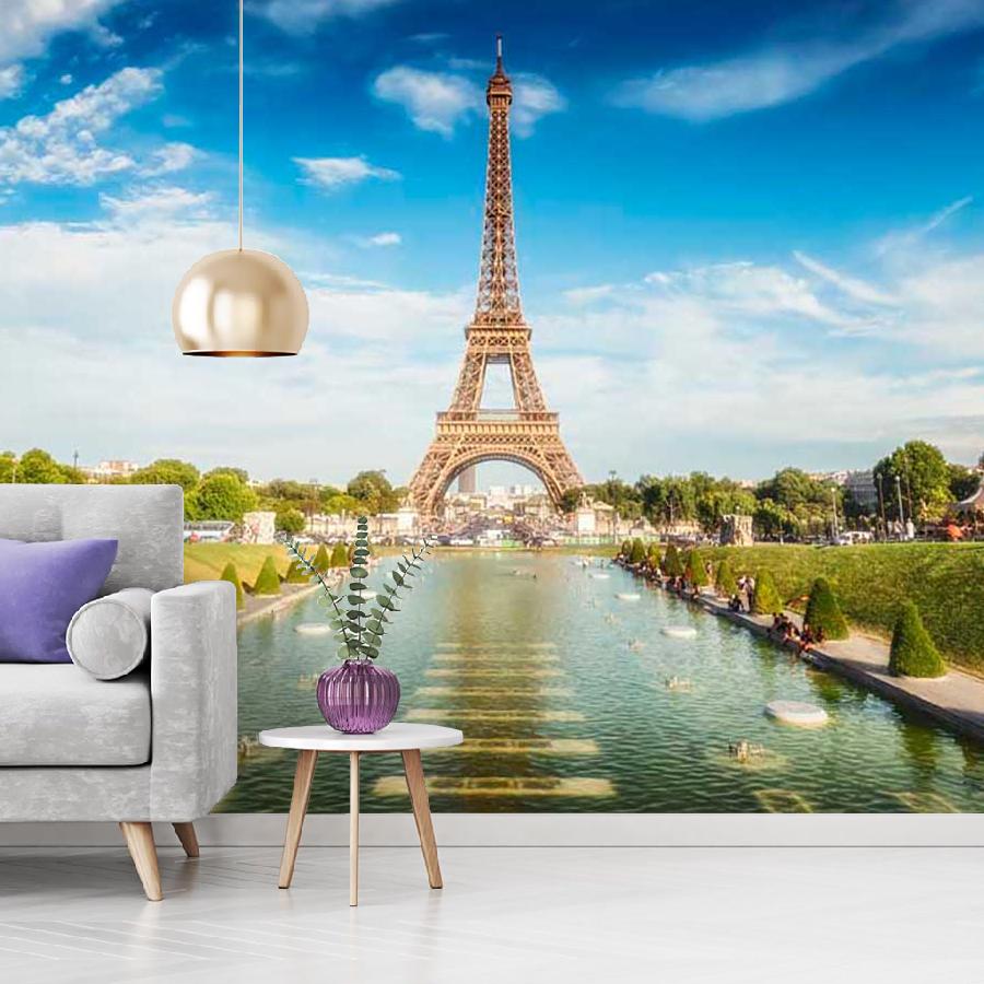 фотообои париж эйфелева башня летом 9-731