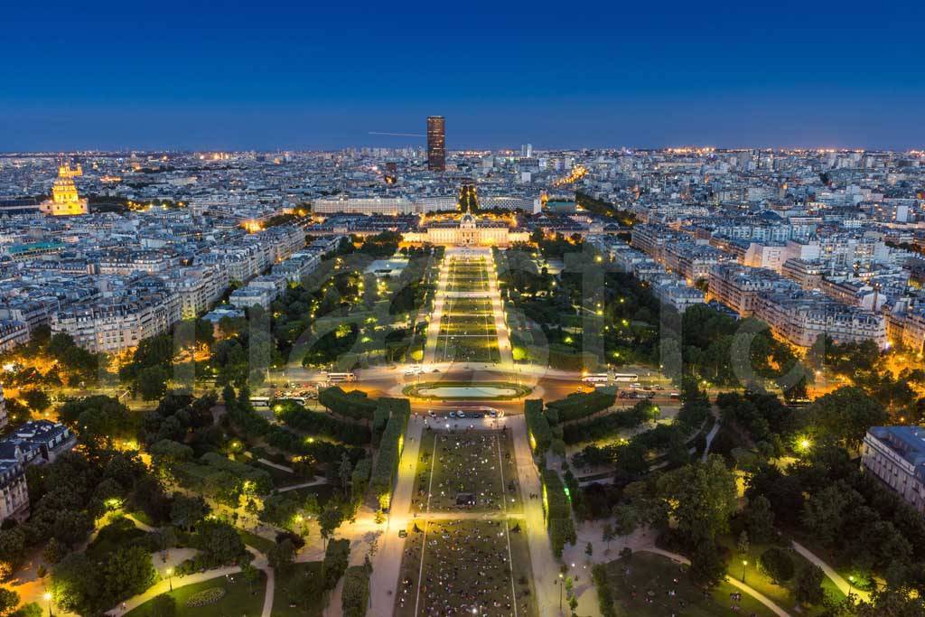 Фотообои Вид на ночной Париж сверху