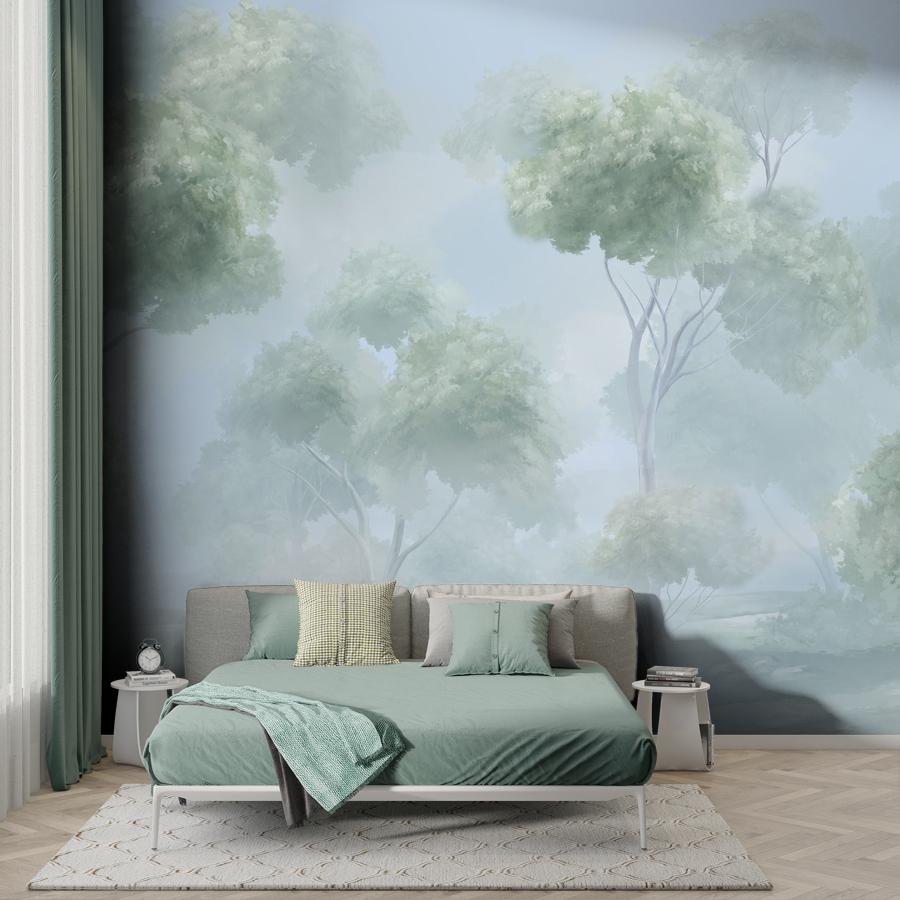 фотообои деревья пушистые зеленые 13-1089