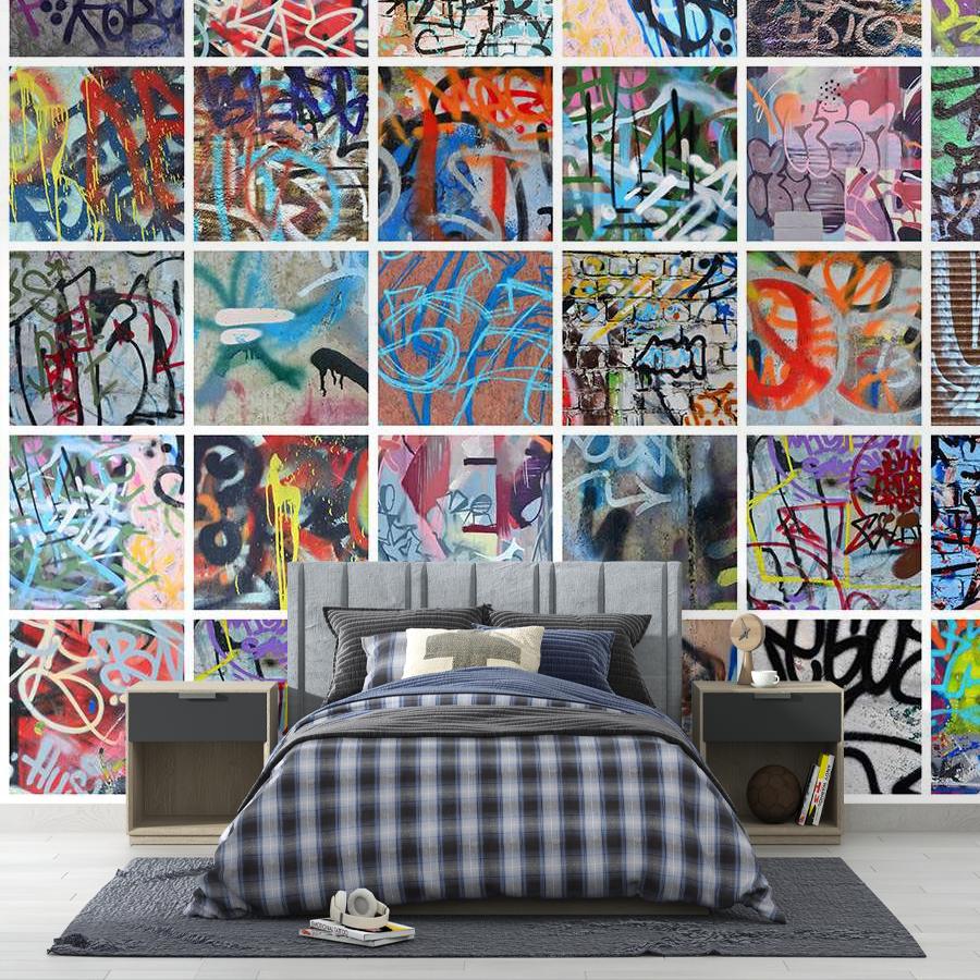 фотообои граффити коллаж рисунков 12-1579