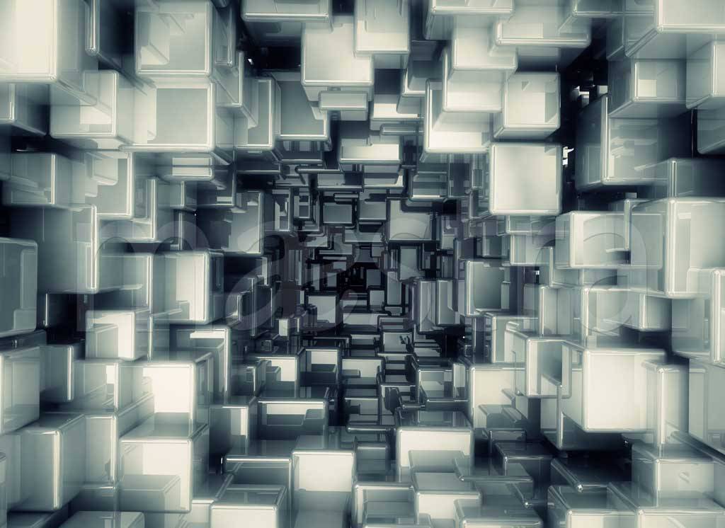Фотообои Серые кубы
