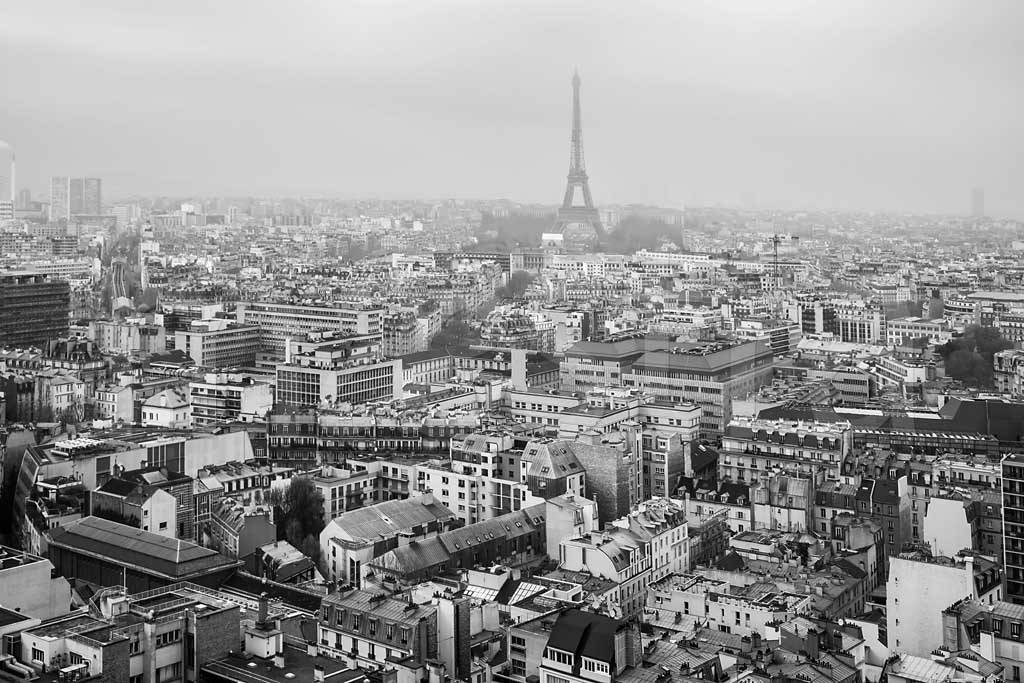 Фотообои Черно белый Париж