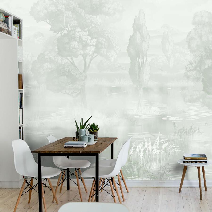 фотообои деревья нежно зеленые 13-1074