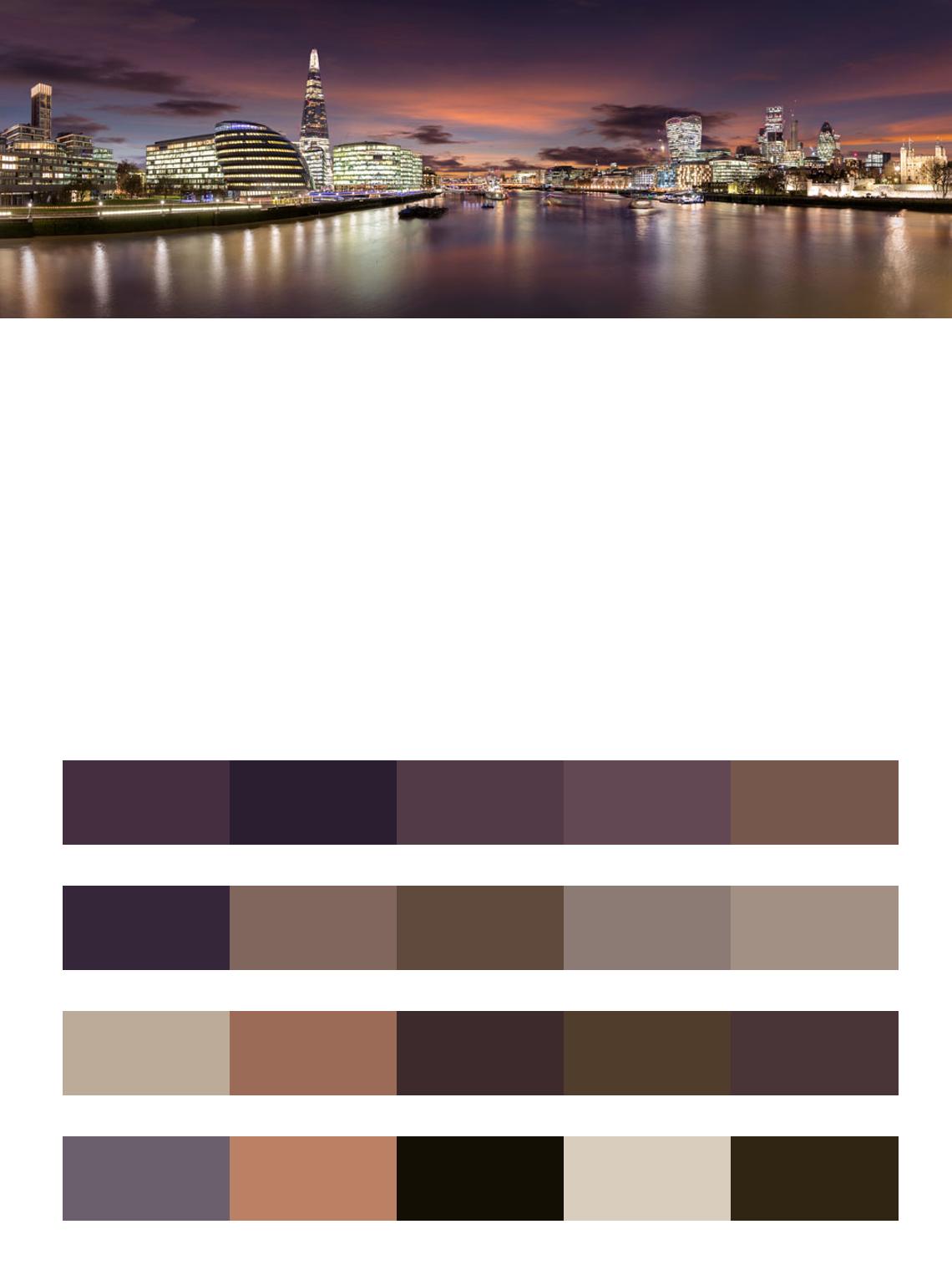 Панорама большого Лондона цвета