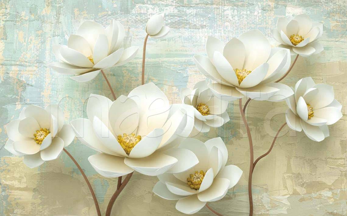 Фотообои трехмерный белый цветок