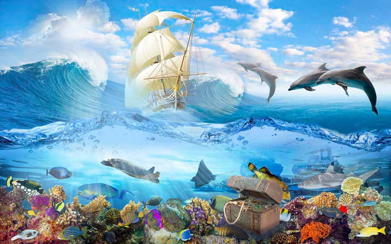 Фотообои Морской сказочный детский мир