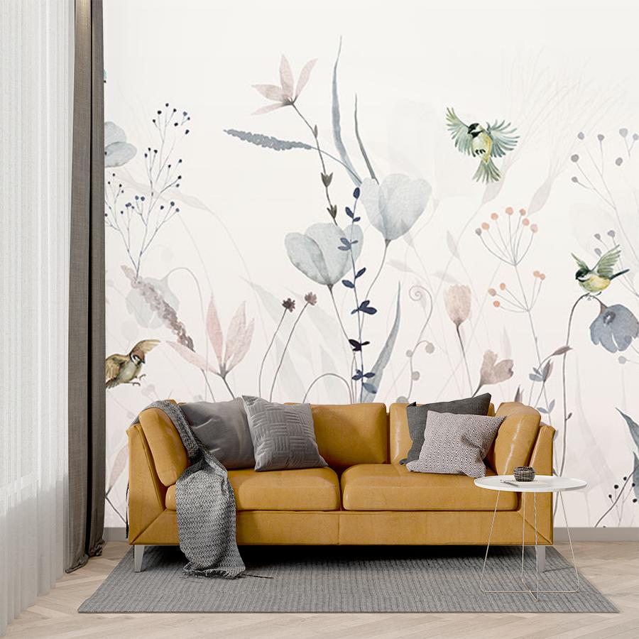 фотообои цветочки нежные акварель 14-983