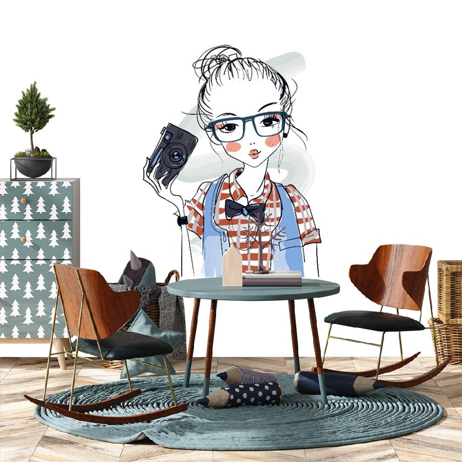 фотообои стильная девочка 12-1127