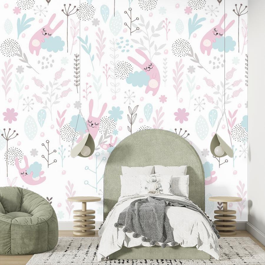 фотообои зайчики фон 12-754