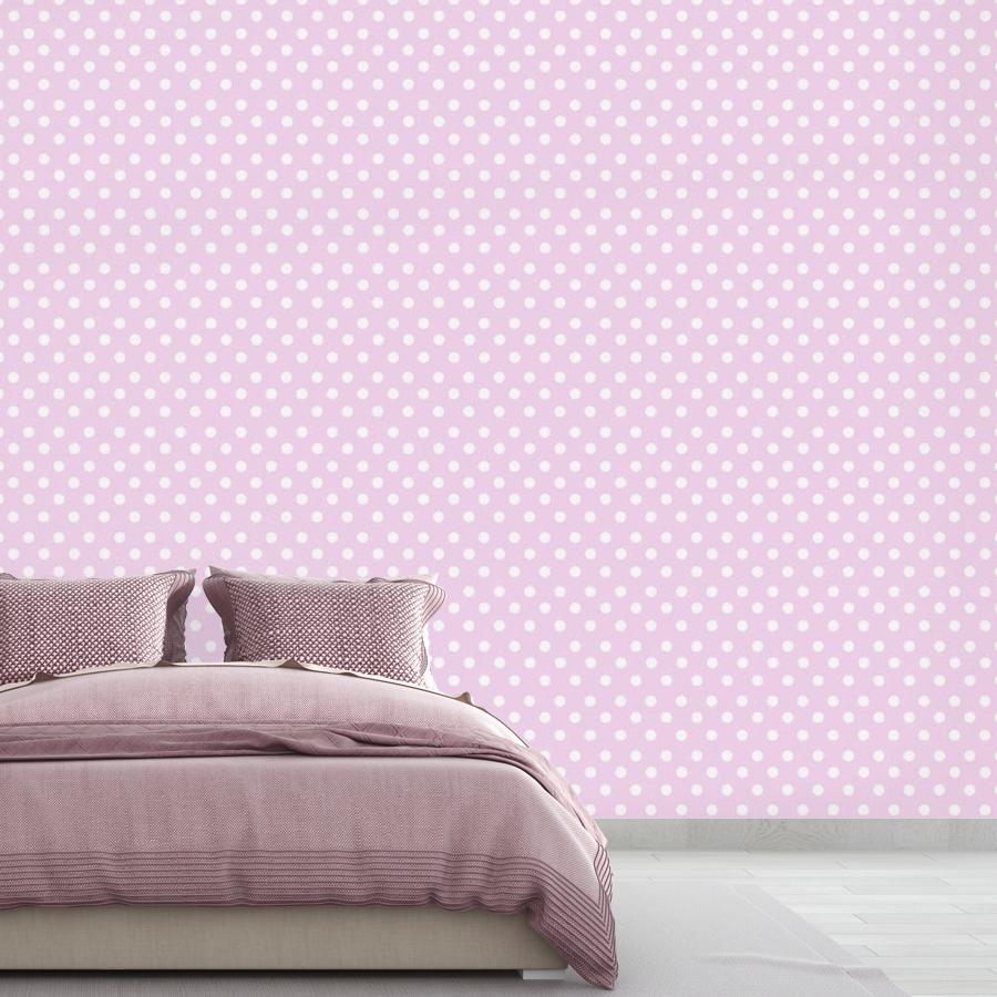 фотообои розовый фон в горошек 14-621