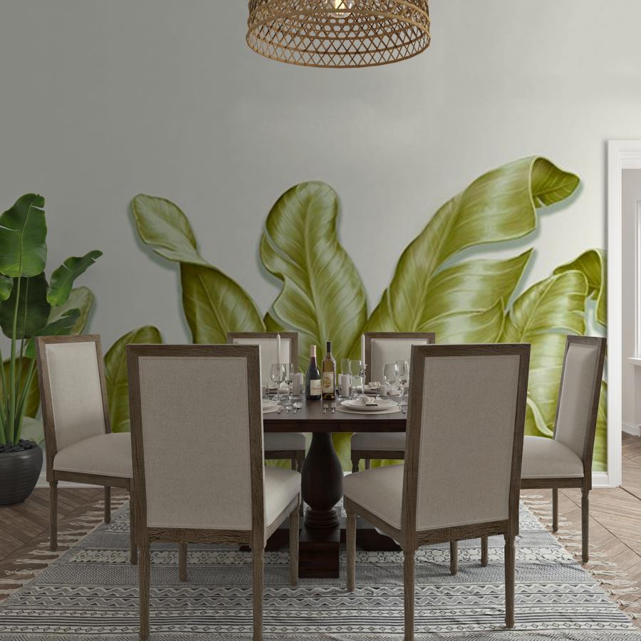 фотообои листья 3д зеленые 9-1924