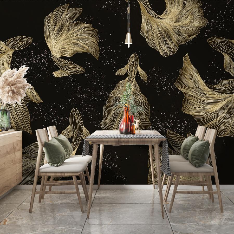 фотообои рыбки золотистые в гостиную 14-1276