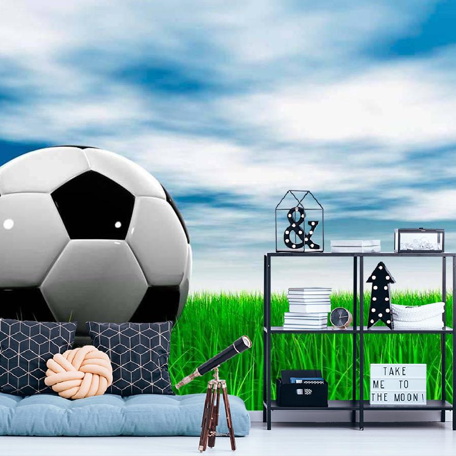 фотообои мяч на футбольном поле 12-386