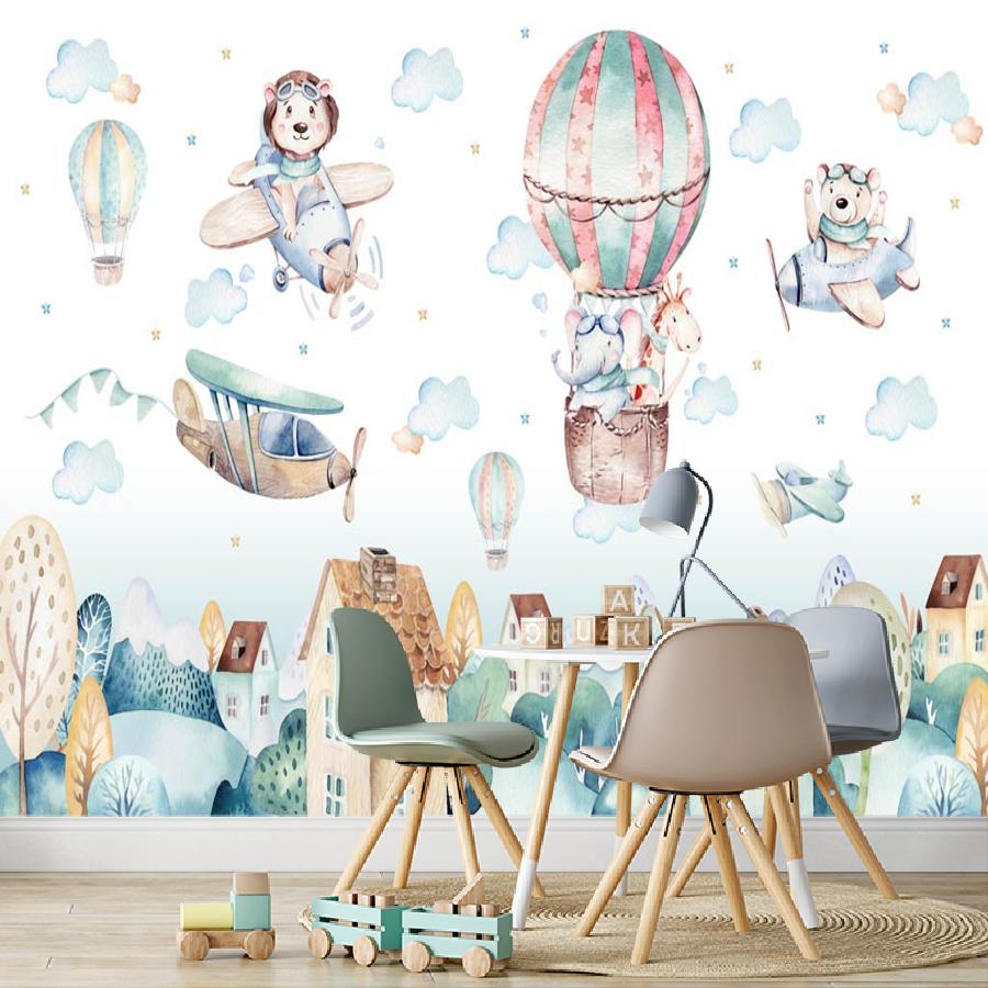 фотообои воздушный шар над городком 14-155 фотообои воздушный шар над городком 14-155