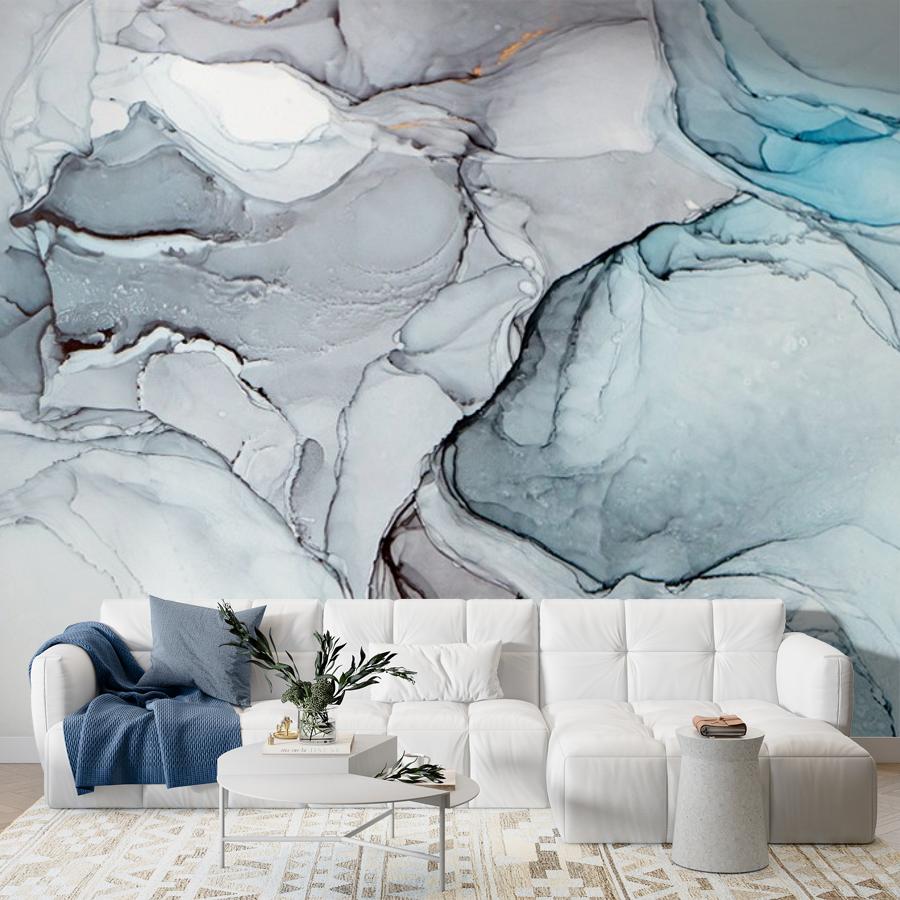 фотообои нежно-голубая акварель 9-1656