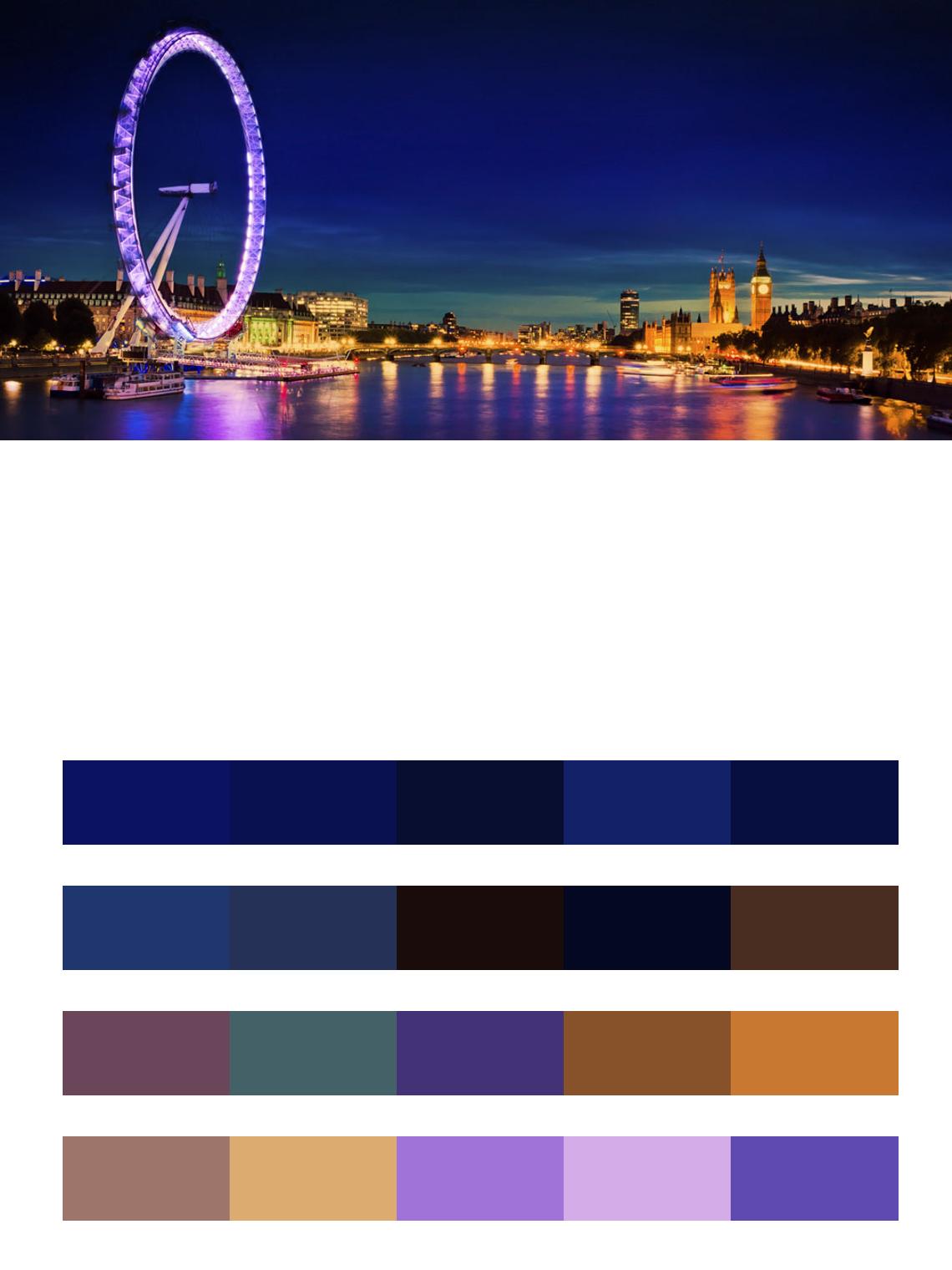 Ночной Лондон обворожительный цвета