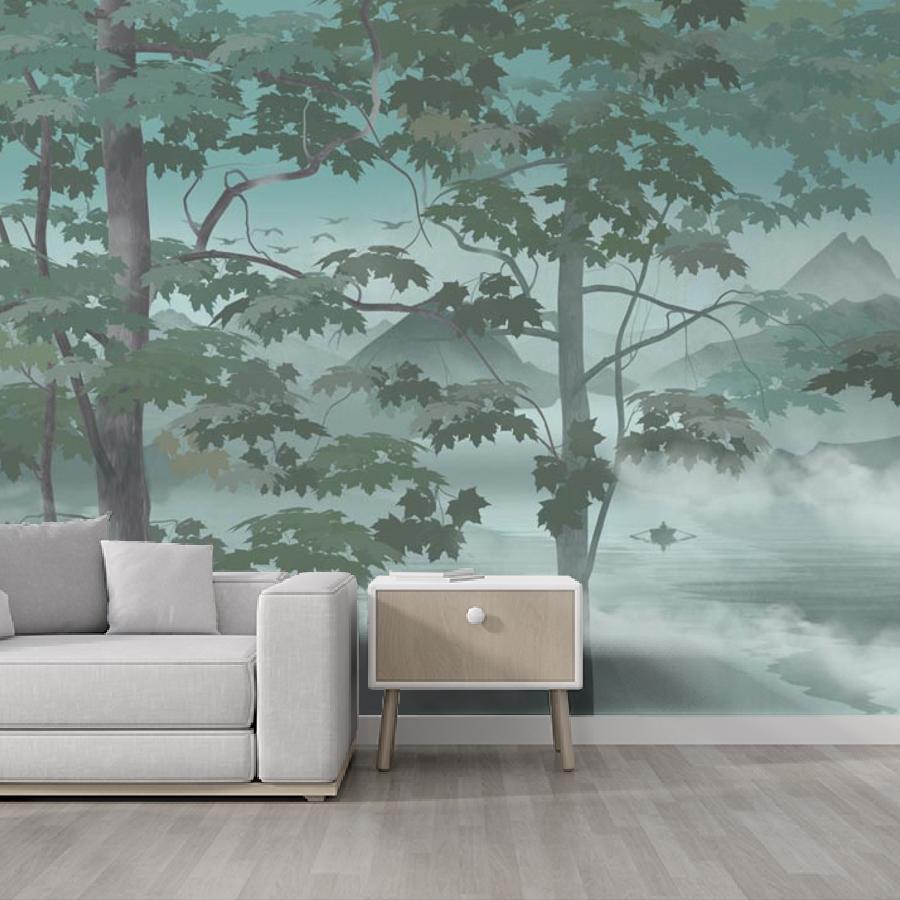 фотообои пейзаж туман и горы 13-289