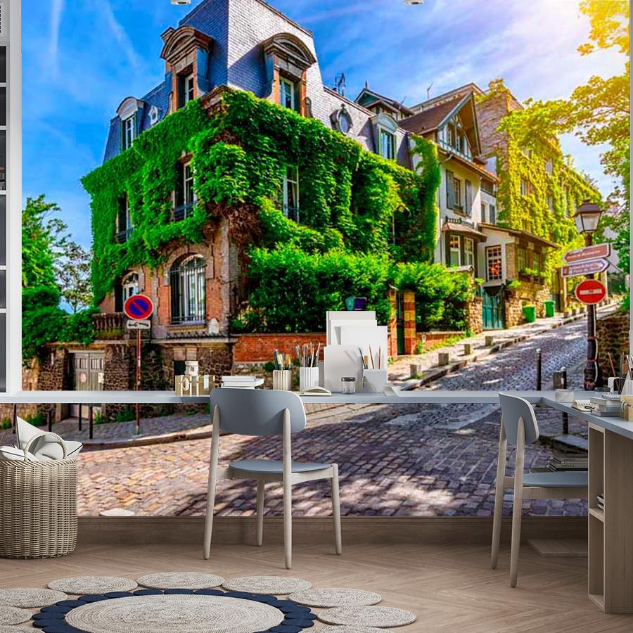 фотообои солнечная улочка парижа 9-728