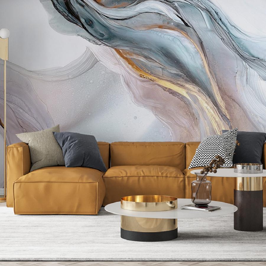 фотообои в спальню абстракция маслом 9-1843