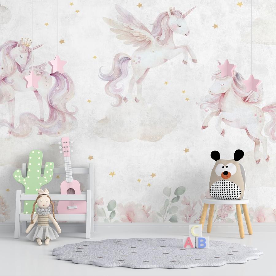 фотообои единорожки летают 12-1822