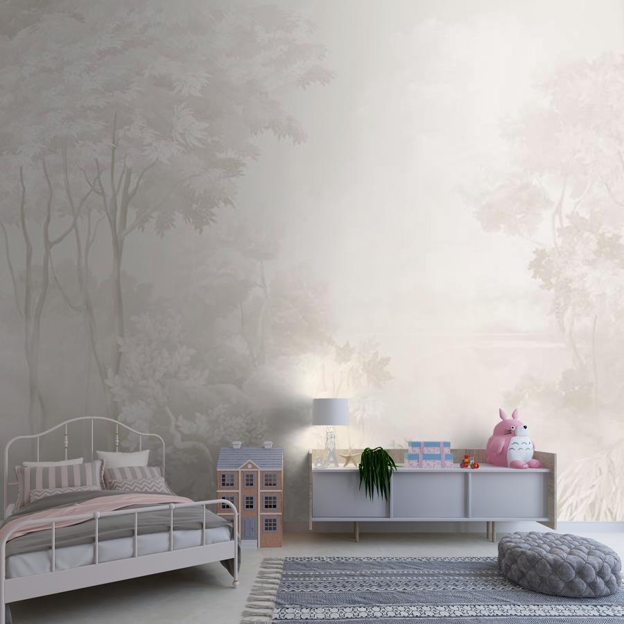 фотообои лес абстрактный бежевый 13-1067