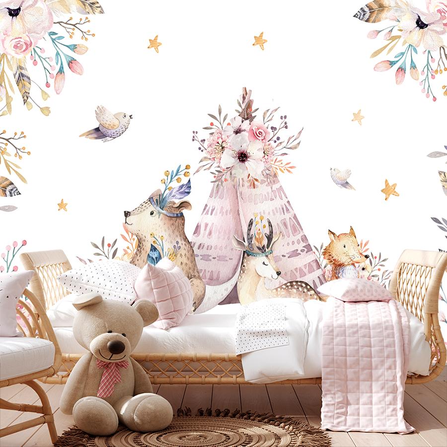 фотообои животные на полянке 14-060 фотообои животные на полянке 14-060