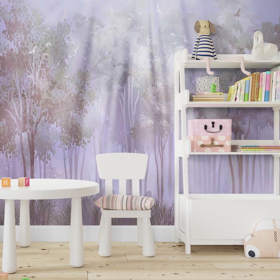 фотообои лучи солнца в лесу 13-405