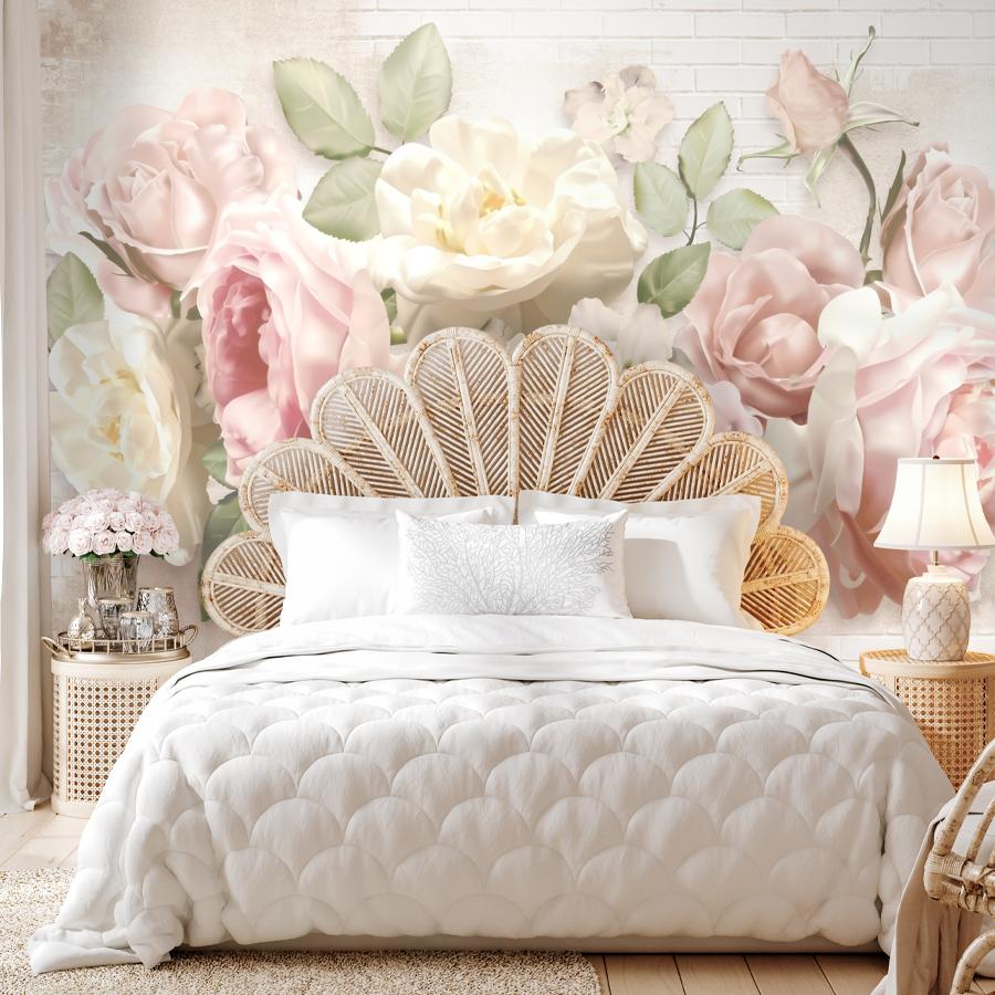 фотообои пышные пионы и розы 14-768