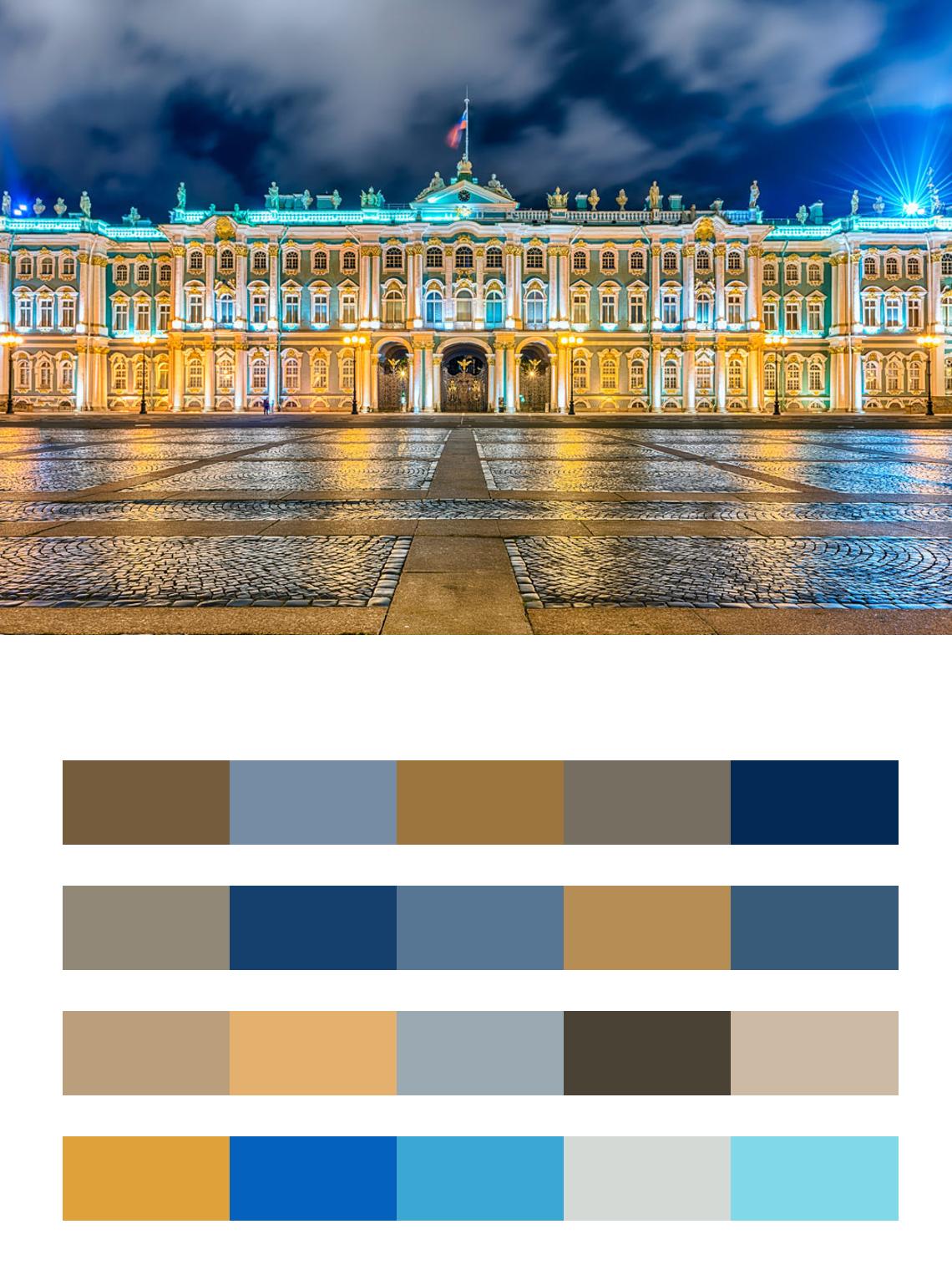 Зимний дворец Эрмитаж цвета