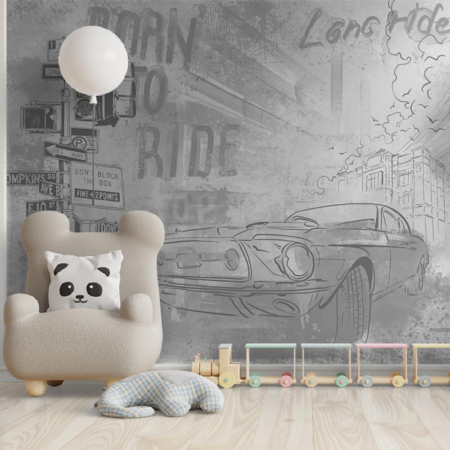 фотообои машина в городе 12-1436 фотообои машина в городе 12-1436