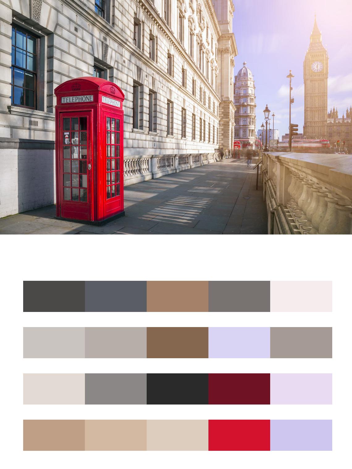 Телефонная будка загадочного Лондона цвета