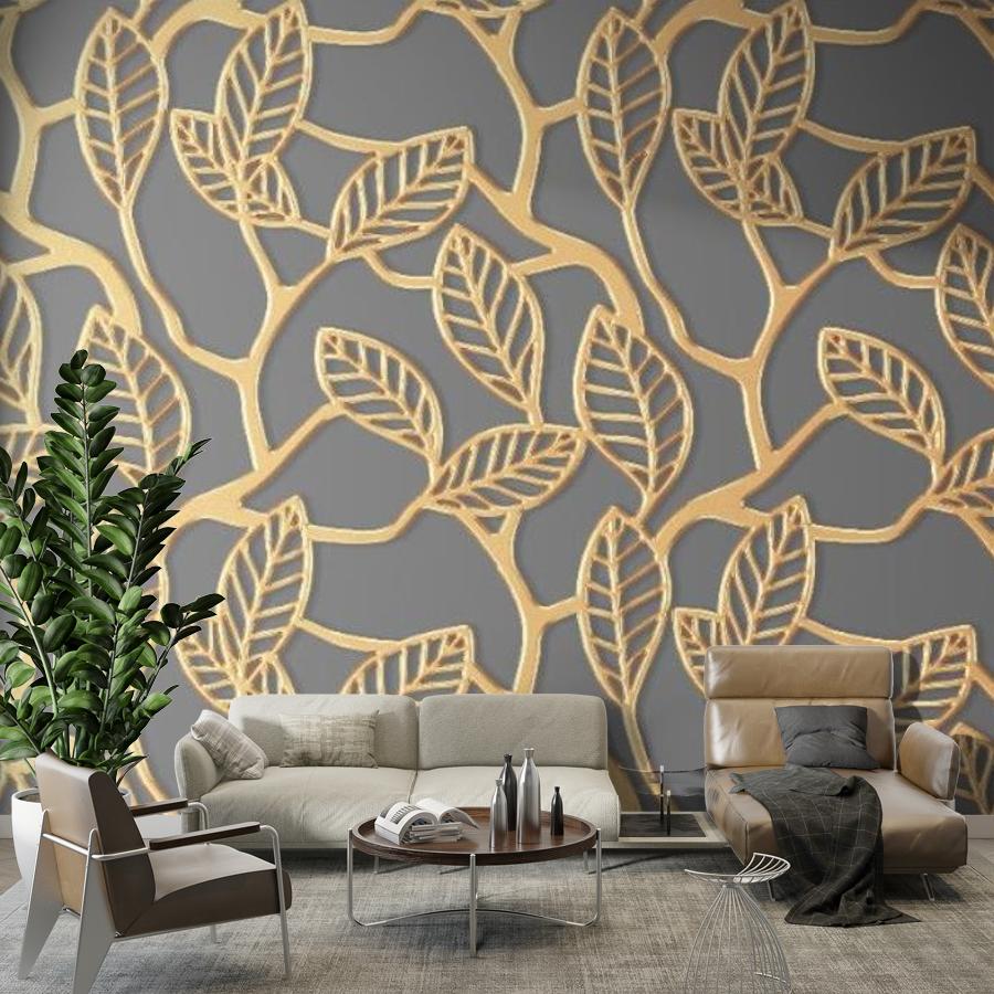 фотообои золотые листочки 3д 14-1125 фотообои золотые листочки 3д 14-1125
