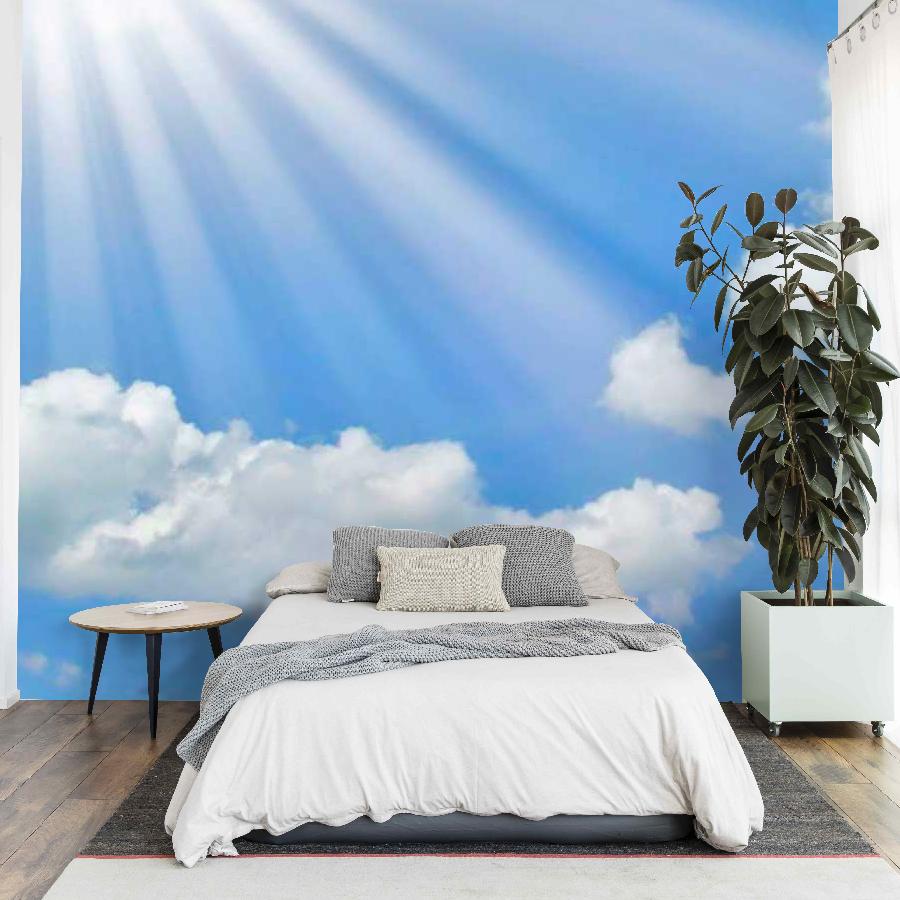 фотообои молочно голубое 3д небо 9-390