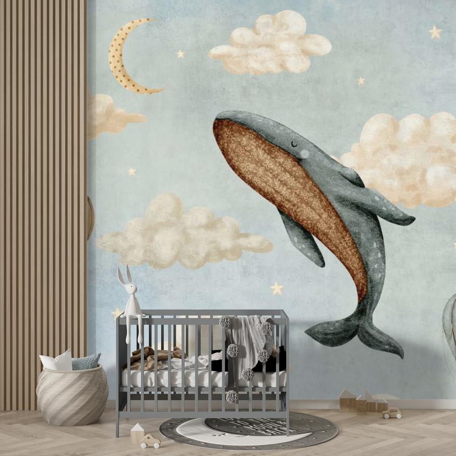 фотообои киты в облаках 12-1802 фотообои киты в облаках 12-1802