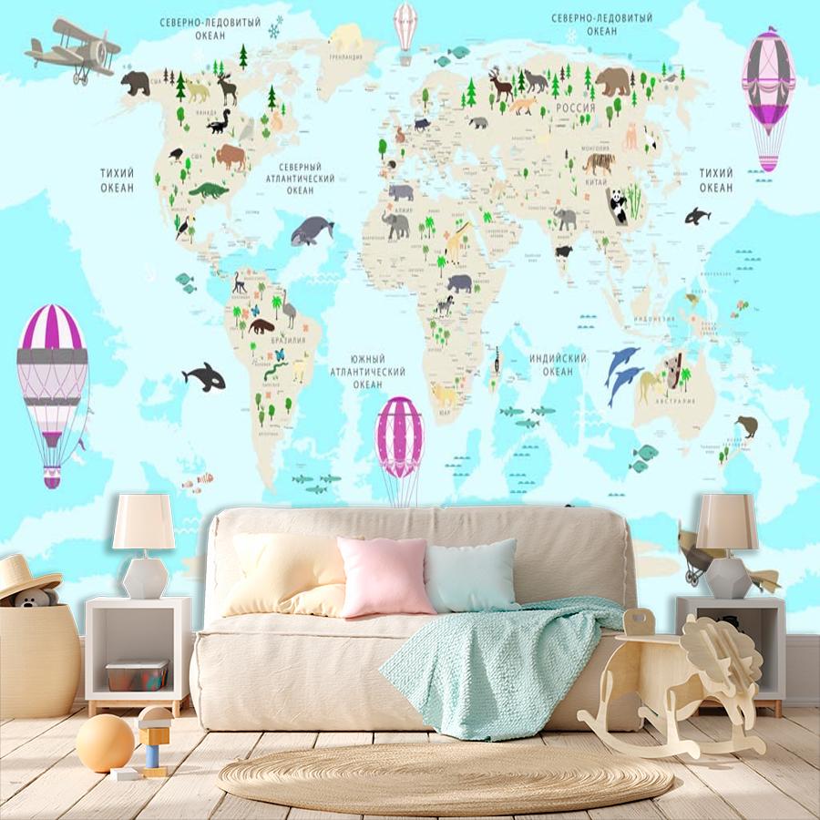 фотообои большая голубая карта 14-171
