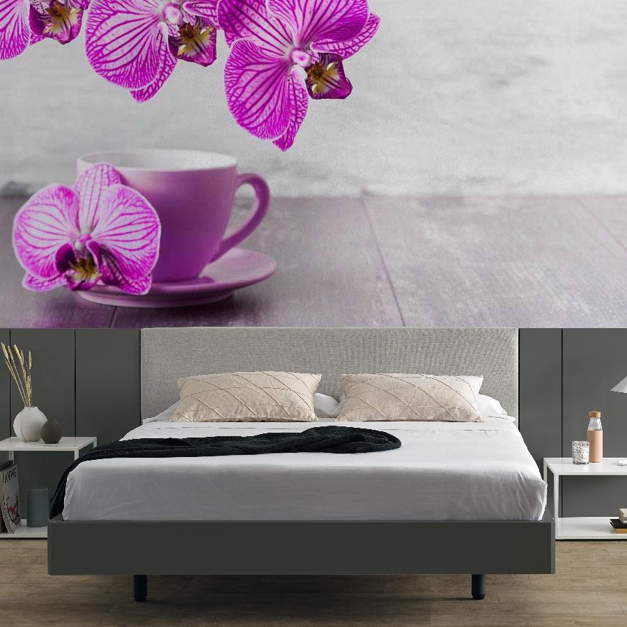 фотообои розовая орхидея  и кружка 10-170