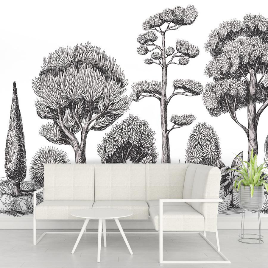 фотообои деревья серые 9-1965