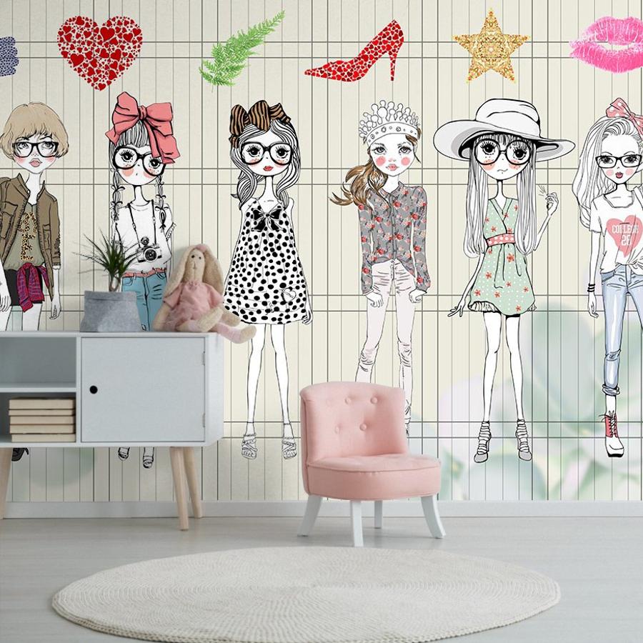 фотообои девочки в мультяшном стиле 12-1292