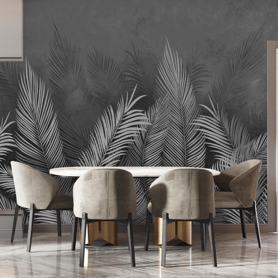 фотообои листья пальмы на тёмном фоне 14-466 фотообои листья пальмы на тёмном фоне 14-466