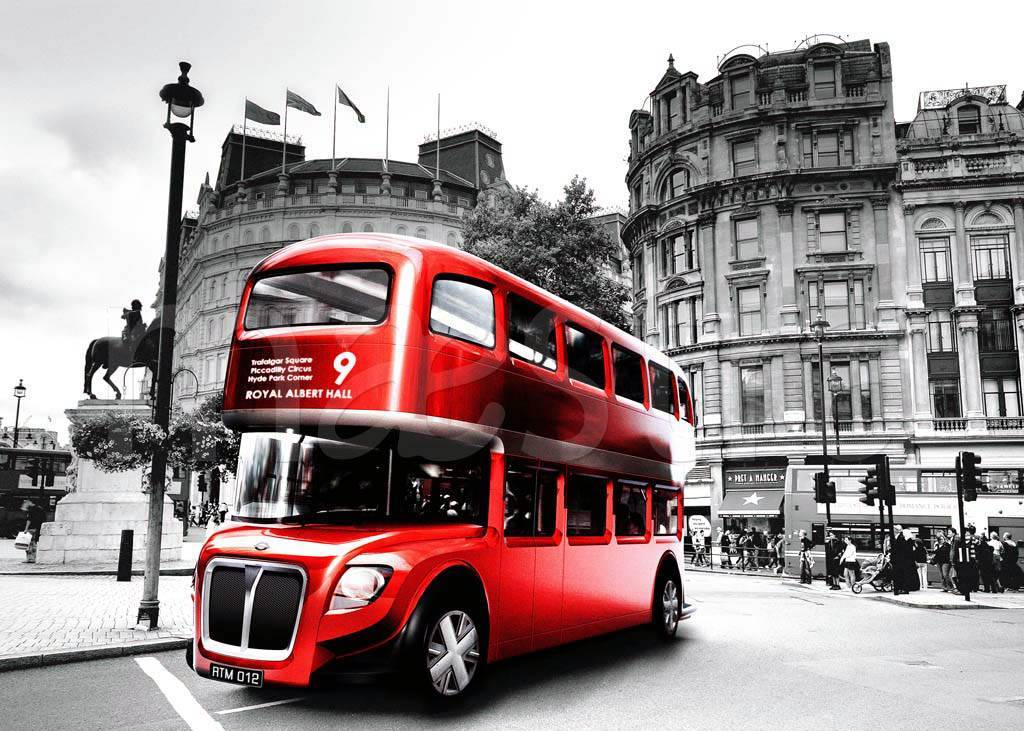 Фотообои Лондон черно-белые