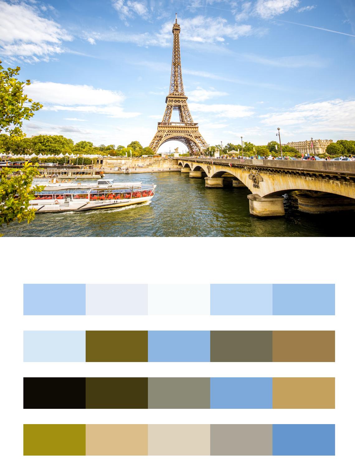 Париж эйфелева башня летом цвета