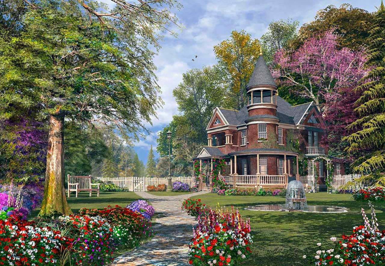 фотообои дом в лесу 8-126