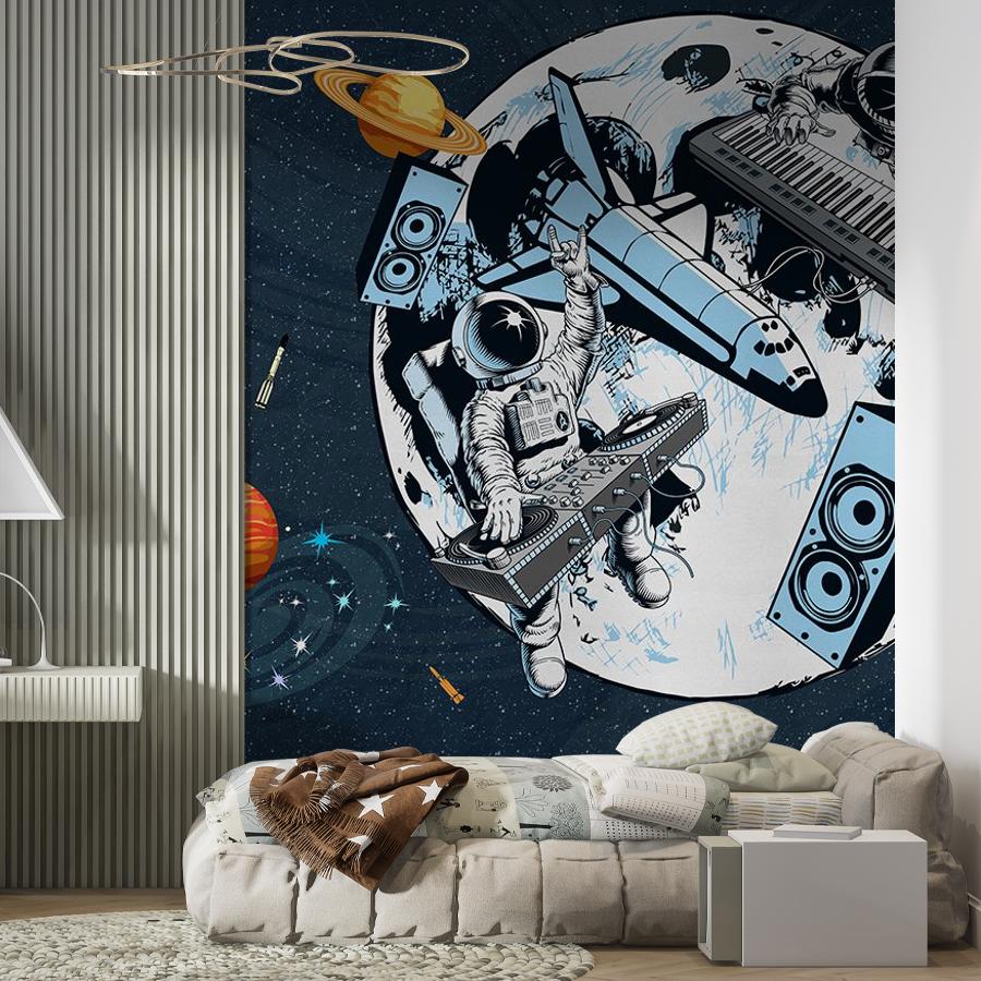 фотообои в детскую подростка: космонавты-диджеи 14-730