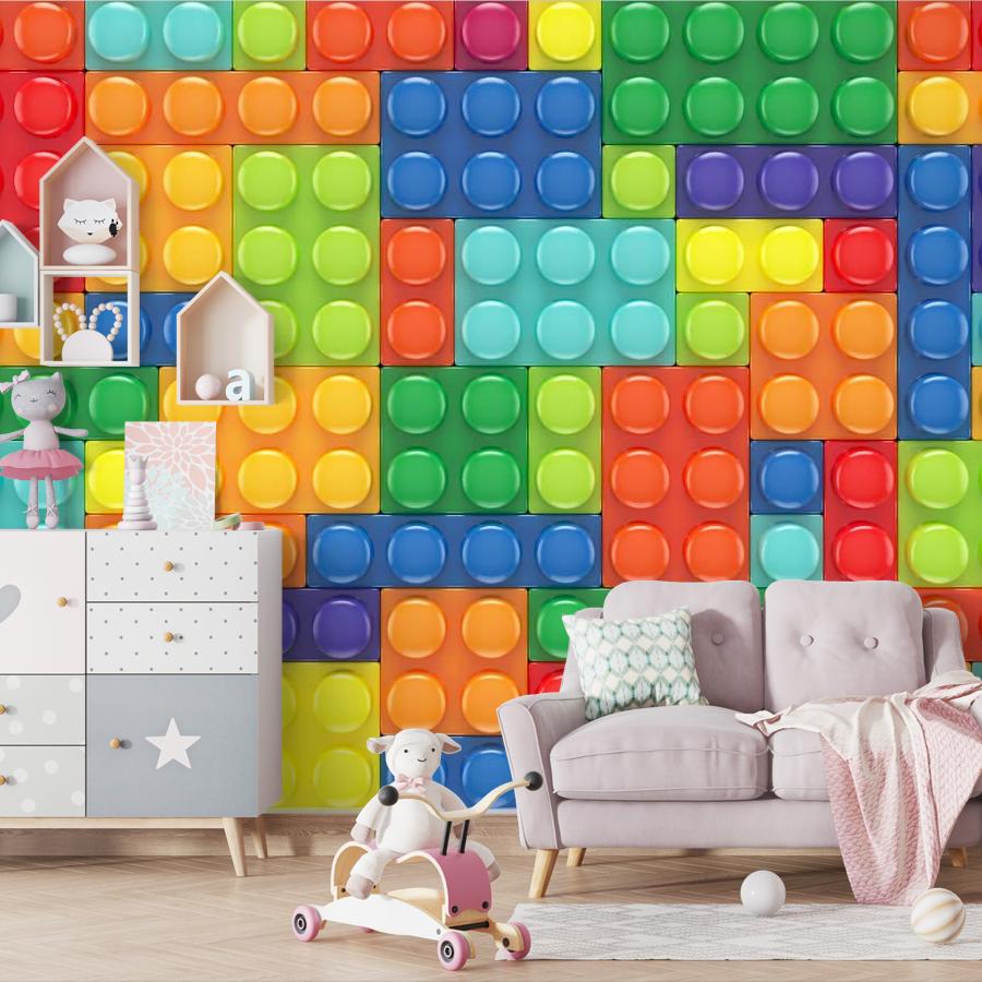 фотообои цветной лего конструктор 12-1352